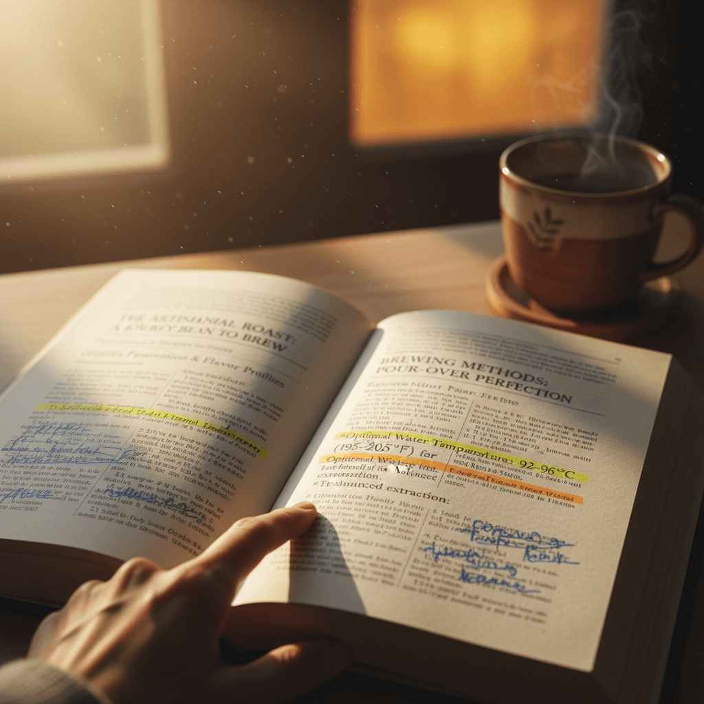 Student reading comprehension material with annotations and highlights