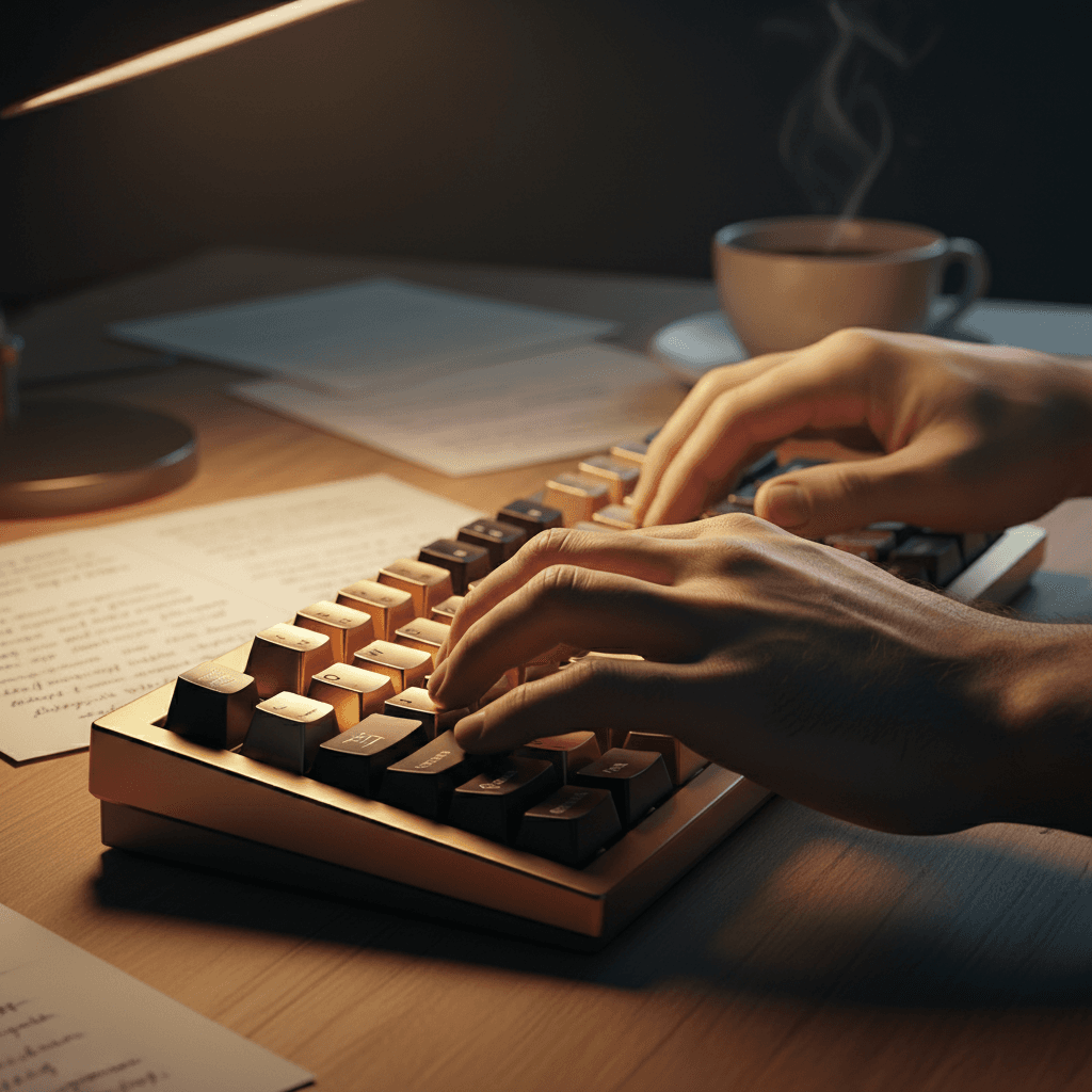 Writer practicing CELPIP writing tasks